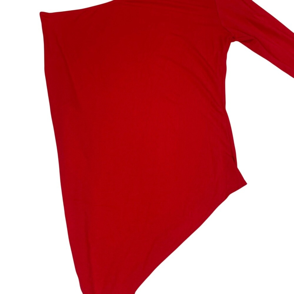 Red One-Shoulder Bodysuit - Picture 6 of 7